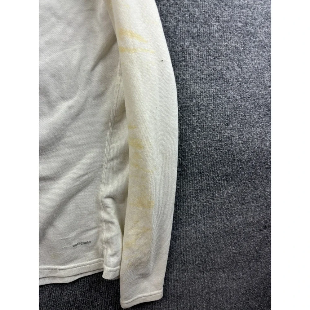 Patagonia Capilene Midweight Quarter Zip Women Large White Base Layer 44450F9